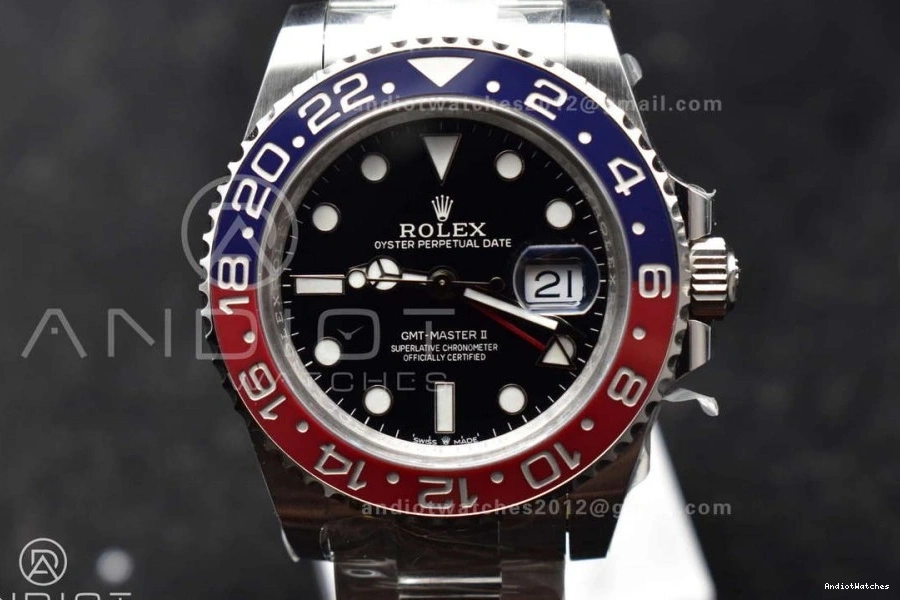 126719 VR3285 Best Blue Bracelet Gold BLRO 866 Factory Gain Edition Oyster on Weight II 1:1 CHS RelaxedFit Dial Master GMT 1008